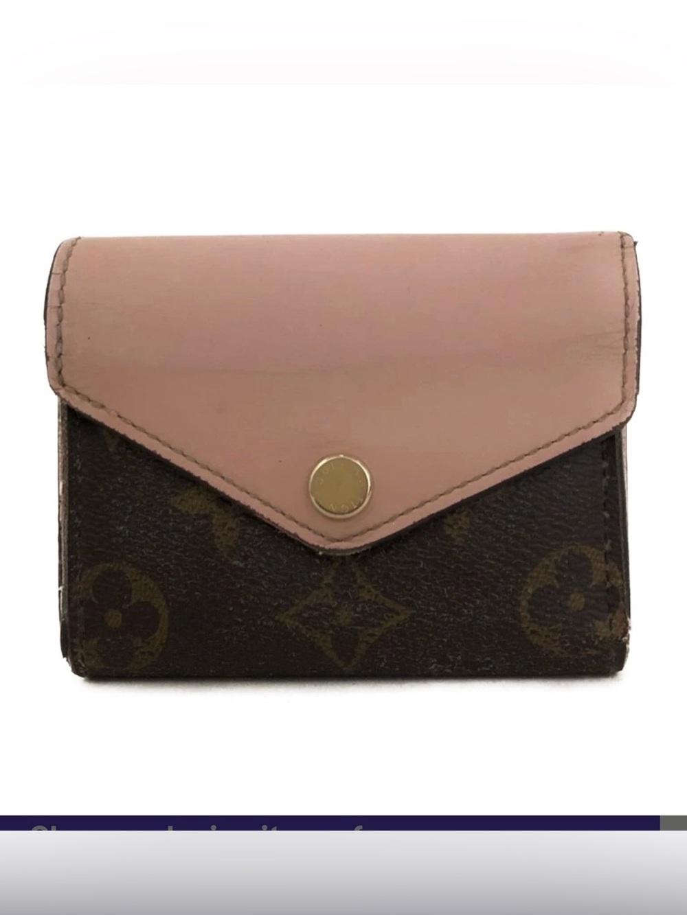 Louis Vuitton Monogram Canvas Zoe Mini Wallets Rose Ballerine